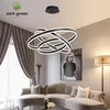 Deckenleuchten LED Moderne Pedantenleuchte Kreis Ringe Pendelleuchten für Wohnzimmer Esszimmer Küche Schlafzimmer Hängelampe Metall Zuhause