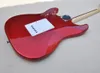 6 Strings Metal Red Guitar Guitar com Maple Artlebond SSS Pickups White Pickguard Customizable