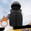 남성용 조끼 겨울 남성 소매 남성 재킷 큰 크기 검은 조끼 가을 따뜻한 두꺼운 코트 수컷 면화 방수 양복 조끼 Homme E63men 's