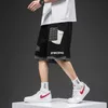 Men's Shorts Casual Printing Letter Fake Two Sweatpants Summer New Loose Patchwork Street Hip Hop Micro-bomb Fashion All-match 2022 Y2302