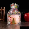 Gift Wrap Pvc Transparent Candy Box Christmas Decoration Packaging Santa Claus Snowman Apple Boxes Party Supplies Drop Delivery Home Dhcds