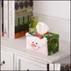 Tissue Boxes Napkins Christmas Box Er Cute Case Paper Towel Holder For Office Kitchen Living Room Tsh Shop Drop Delivery Home Gard Dhpts