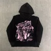 Levande gratis barriärer yr Hoodie Loose Sweatshirts överdimensionerade huva råa hem plus storlek Sweatshirt Kvinnor unisex Big Tall Man 100% Bomullsvarma tröjor