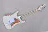 Chitarra elettrica 6 corde Cream Relic con battipenna bianco Pickup SSS Tastiera in acero personalizzabile