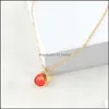 Colar de pingente colar de cristal de gota de ￡gua para mulheres druzy quartzo vidro mticolor entrega j￳ias pingentes de j￳ias otkbg