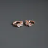 Brincos de argolas fofas pequenas pequenas e brilhantes geométricas de zircão de zircão de ouvido breol de manguito simples clássico clássico fechado clipe jóias huggie