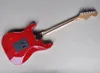 6 Strings Red Relic Electric Guitar with Reverse Headstock Floyd Rose Maple Fretboard Customizable