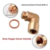 Messing O2 Sensor Spacer CEL 90 Graden Zuurstof Sensor Extender Lambda Klein Gat, Check Engine Licht, Universele M18 * 1.5