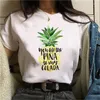 Kvinnors T-skjortor Summer Fruit Women Casual Street T-shirt kvinnlig ananas grafisk toppmode mjuka vita toppar