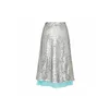 Kjolar 23 ss runway fishtail paljettkvinnor mode smal hög midja silver paljetter midi kjol senior elegant all match