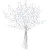 Decorative Flowers Acrylic Flower Branches Artificial Bead Crystal White Bouquets Tree Vases Christmas Drops Floral Picks Wire Stems Crafts