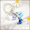 Nyckelringar Colorf Emamel Butterfly Keychain Insects Car Women Bag Tillbeh￶r smycken g￥vor Kreativa ryggs￤ck Small Pendant Accessory Dhiyg