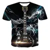 Camicie da uomo 2023 Ultimo estate Leisure 3D Flame Skull Horror Street T-shirt a maniche corte 130-6xl