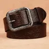 Belts Fashion Carved Pin Buckle Narrow 3.2CM Leather Belt High-End Luxury Two-Layer Cowhide Trend French Romantic Ladies 3.8CM357