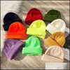 Andere Heimtextilien Frauen Gestrickte Hüte Thermal Sklcap Herbst Winter Warme Männer Beanie Hut Unisex Retro Brimless Mode Melone Cap Vt179 Dheni