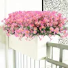 Fleurs décoratives d'extérieur résistantes aux Uv, 12 lots de Faux feuillage, fausses plantes, arbustes, buissons en plastique pour suspension de boîte de fenêtre