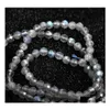 Pierre En Gros Labradorite Perles Lâches Choisir Taille M 4Mm À Facettes Moonston Perle De Haute Qualité Naturel Brin Charme Diy Bracelets Jewelr Otblj