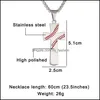 펜던트 목걸이 골드 크로스 펜던트 스포츠 야구 황금 그리스도 예수 스테인레스 스틸 목걸이 종교 보석 드롭 배달 otqei