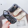 Sandali 2022 Estate Bambini Donne Tessuto Moda Romana Scarpe per bambini Ragazze Scarpe da spiaggia in tinta unita 0202