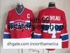 95 Retro Mont Hockey Jersey 4 Jean Beliveau 9 Maurice Richard 29 Ken Dryden Vintage CCM Authentic Stitched