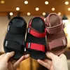 2021 Summer New Canvas Boys Girls Solid Color Soft Soled Anti-Slip Children Kids Shoes Beach Sandals 0202