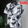 T-shirt da uomo T-shirt oversize tie-dye Uomo T-shirt di grandi dimensioni T-shirt Estate Hip Hop T-shirt casual tie-dye Plus 9XL10XL Abbigliamento Baggy HX466 Y2302