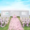 Tenda per festa all'aperto da 10'x30 'con 8 pareggi rimovibili a baldacchino impermeabile patio per matrio da matrimonio tenda gazebo 3x9m a otto lati ombra bkmifwveig