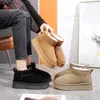 5 cm Australie Bottes Femmes Tazz Pantoufles Diapositives en fourrure Plate-forme en daim Shearling Slipper Tasman Ultra Mini Botte de neige pour hommes hiver Designer Bottines chaussures chaudes OOOOOO