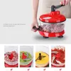 Fruit Vegetable Tools Multifunction Cutter Manual Meat Grinder Household Chopper Machine Mincer 6 Kinds of Blades Switch with Drain Basket 230201