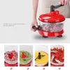 Fruit Vegetable Tools Multifunction Cutter Manual Meat Grinder Household Chopper Machine Mincer 6 Kinds of Blades Switch with Drain Basket 230201