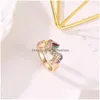 Band Rings Fashion Jewelry Cartoon Cute Ring Coloured Pony Diamond Opening Adjustable Drop Delivery Dhpnz