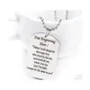 Pendant Necklaces Stainless Steel Necklace Family Engraved Drop Delivery Jewelry Pendants Dhd95