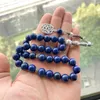 Strand kralen strengen tasbih mannen edelsteen lapis lazuli islamitische rozenkrans moslim paryer kralen Arabische misbaha armbanden eid geschenk ramadan