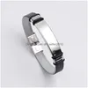 Charm Armband Fashion Jewelry Titanium Steel Men Sile rostfritt n￤tarmband Drop Delivery Dhtep