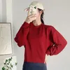 LL Women Yoga Outfit Perfectly Oversized Crew Short Sweatshirts Sweater Loose Long Sleeve Crop Top Fitness Workout Neck Blouse Gym