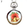 Pocket Watches 2023 Snowman Christmas Tree Santa Claus Xmas Child Fancy Party Watch Gift