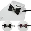 Bow Ties Fashion Necktie Groom Crown Crown Leather Luxury Wedding Birthday Party Toastmaster Gifts Tie Butterfly Tie الأنيقة