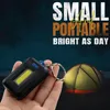 Ficklampor facklor Mini LED Keyring Torch Tools Survival Keychain Portable Solar Power Light OutdoorFlashlights FlashlightsFlashlights Flas