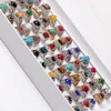 WHOLESEALE 25PCS/LOT TUQUOISE Natural Big Stone Ring Vintage Alloy Crystal Rings Wedding Jewelry Party Rings