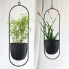 Vases Metal Flower Basket Decor Pot ative Pots Hanging Plant Garden Home Vase For Plants 230201