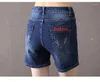 Женские шорты Jbersee, высокое качество, летние хлопковые женские джинсы с вышивкой на талии, большие размеры, сексуальные модные повседневные короткие Feminino