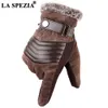 Воскодольные перчатки La Spezia brown Mens кожаные перчатки настоящие свиньи россия зима теплые густые густые лыжные лыжные гунты Luvas 230201