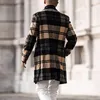 Herr ullblandningar Plaid Male Coat 2023 Utrikeshandel önskar europeisk station Amazon Windbreaker Speed ​​Selling Hair Wholesale Will22