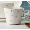 Muggar Simple Design Stars Coffee Mug Water Milk Cups maträtt 350 ml nordisk stil Emboss härlig för barns present närvarande