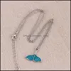 Hanger kettingen vis staart ketting oceaan zee blauwe walvis zeemeermin prachtig luxe sieraden licht drop levering hangers dhlbi