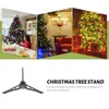 Christmas Decorations 6Pcs Metal Tree Stand Real Platform Holder Fake