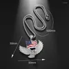 Collares colgantes Clásico Retro Moda Bandera Americana Flying Eagle Collar para hombres Símbolo Street Joyería Accesorios