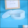 Baking Pastry Tools Coasters Resin Molds Storage Box Mold With 4 Pcs Round Casting For Diy Epoxy Cups Mats Drop Delivery Home Gard Dhh51