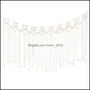 Tapestries Hand Woven Tapestry Bohemian Tassel Tapesty Wall Hanging Rame Simple Wedding Wandteppich Room Decoration Eb50Gt Drop Deli Dhfzh