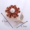 Brooches Alloy Oil Dripping Carnation Brooch Mother's Day Jewelry Gift Clothing Accessories Red Flower Pearl Pin